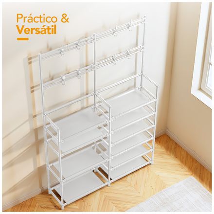 Zapatera Organizador con 5 Niveles y 8 Ganchos – 172 cm