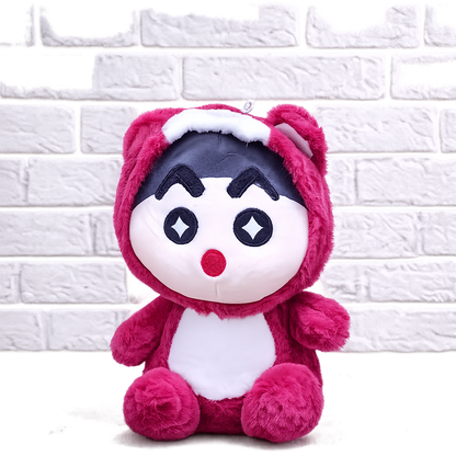 Peluche Crayón Shin Chan con Traje de Oso | 22 × 30 cm