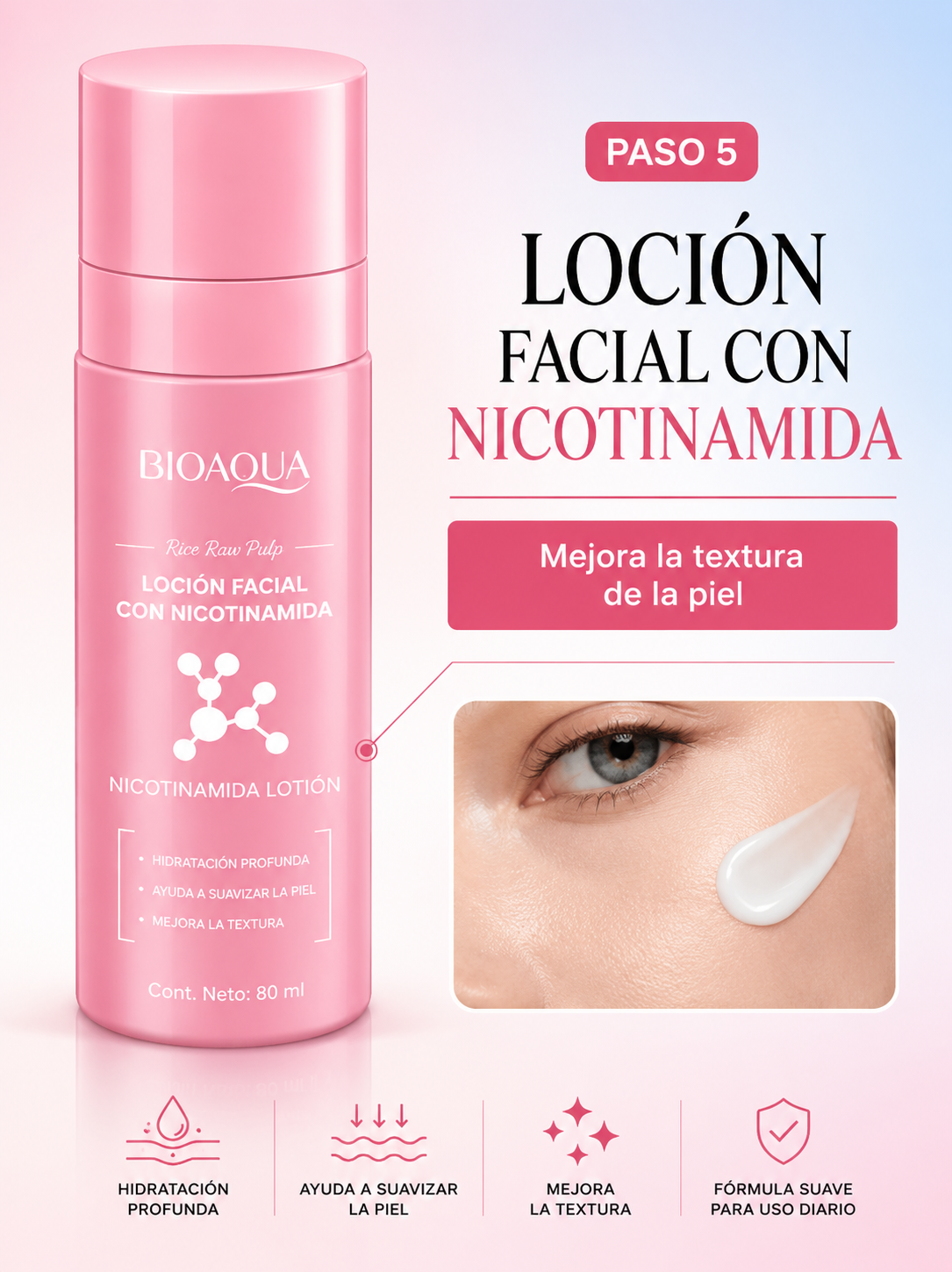 Kit de Cuidado Facial BIOAQUA con Nicotinamida