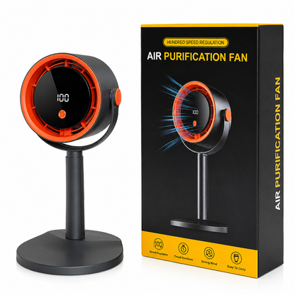 Ventilador de Circulación y Purificador de Aire 2 en 1 – Inalámbrico y Portátil