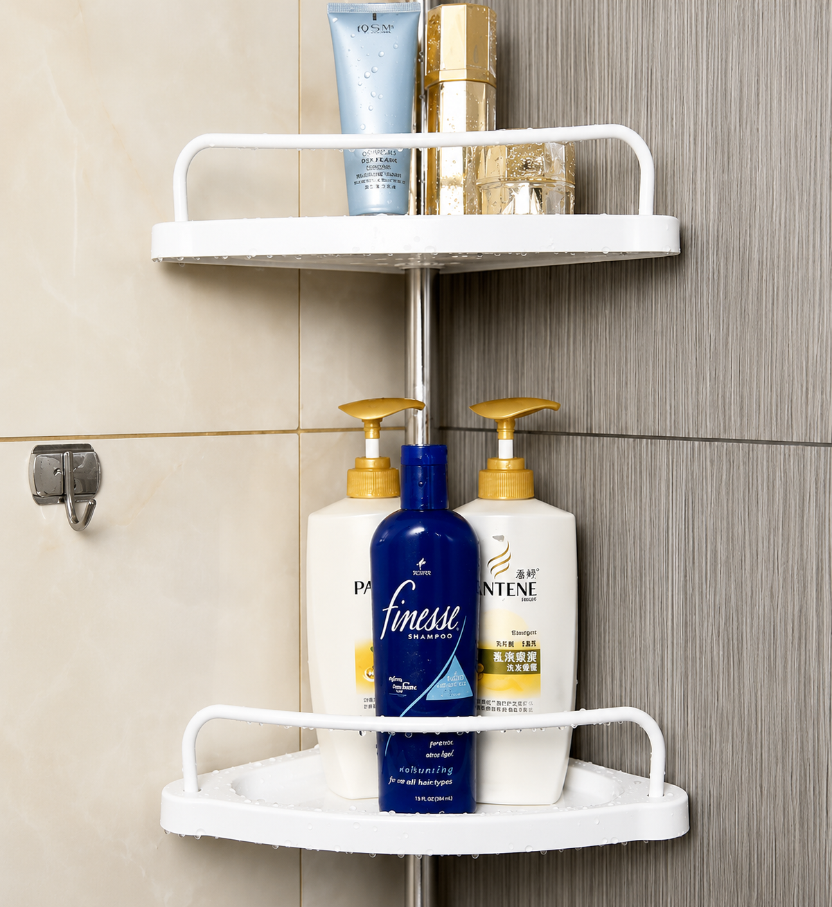 Esquinero Organizador de Baño – 4 Estantes, Acero Inoxidable