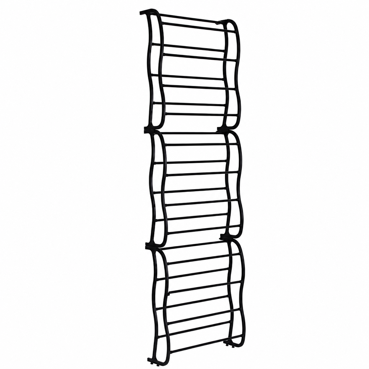 Zapatera Vertical para Puertas – 12 Niveles, 36 Pares, Color Negro
