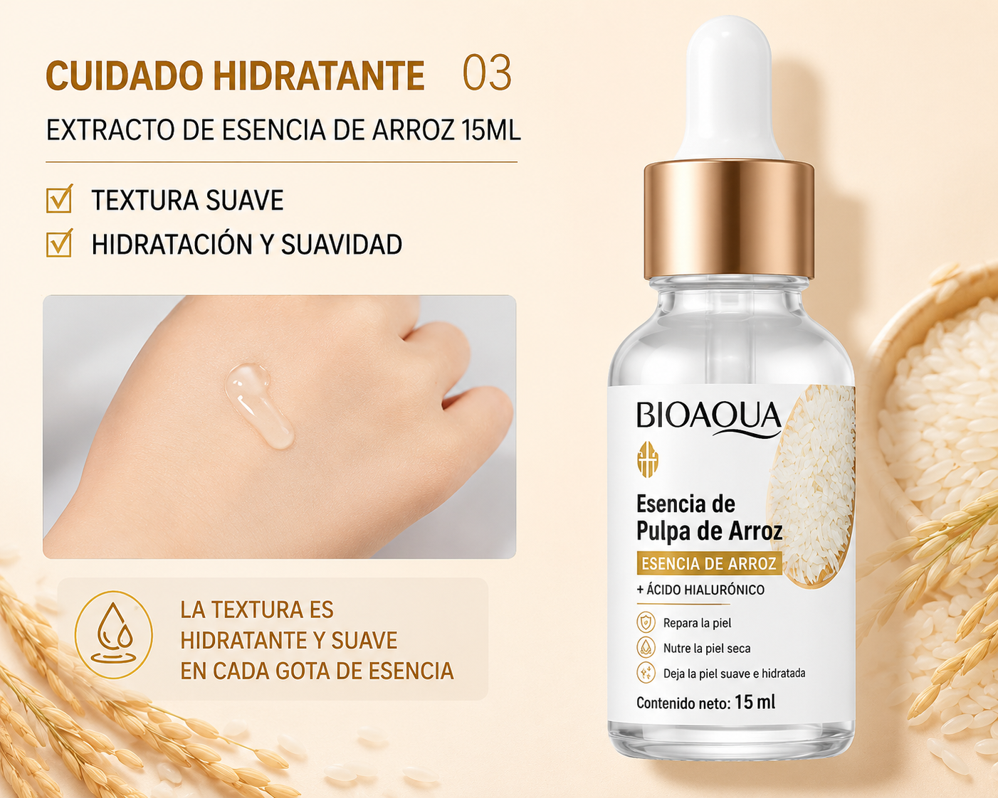 Kit de Cuidado Facial BIOAQUA Rice Raw