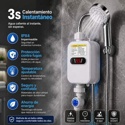 Ducha Eléctrica 110V con Calentador Incluido MOD RX-021
