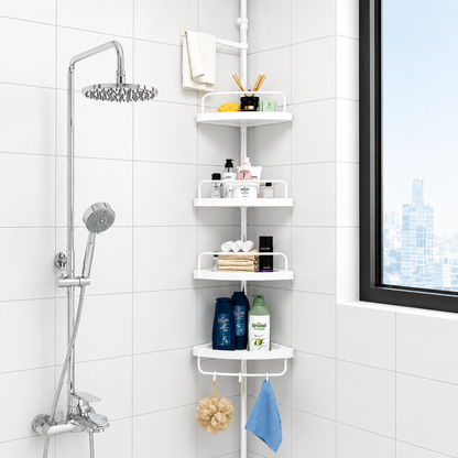 Esquinero Organizador de Baño – 4 Estantes, Acero Inoxidable