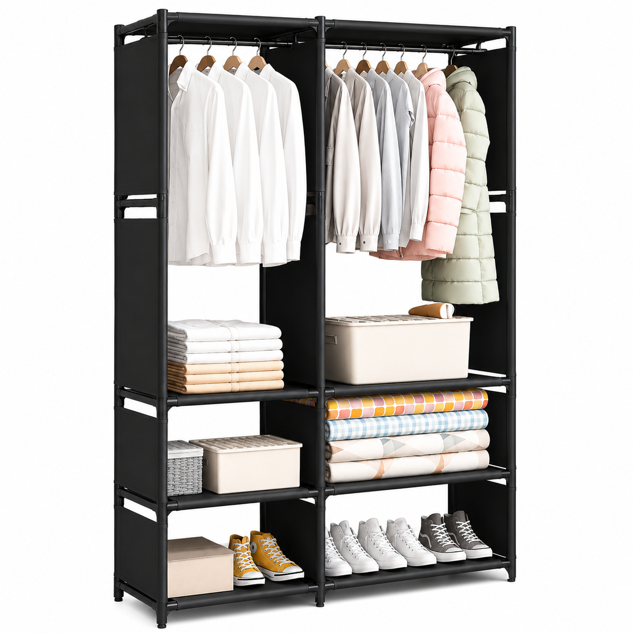 Clóset Armable Doble Barra Organizadora de Ropa