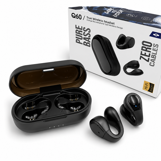 Audífonos Inalámbricos Q60 TWS Pure Bass – Open-Ear Clip-On