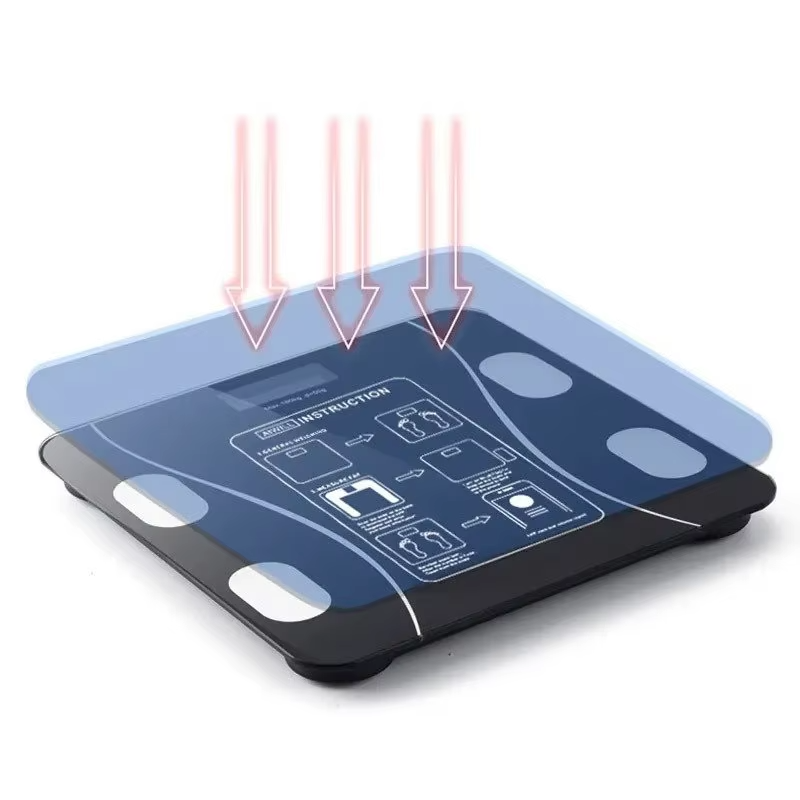 Báscula Digital Inteligente con Análisis Corporal – Vidrio Templado Negro