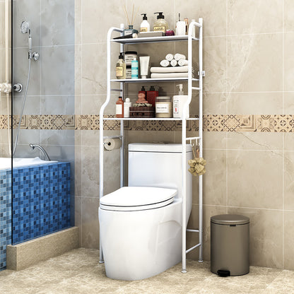 Organizador de Baño 3 Niveles con Accesorios – Acero Inoxidable Blanco