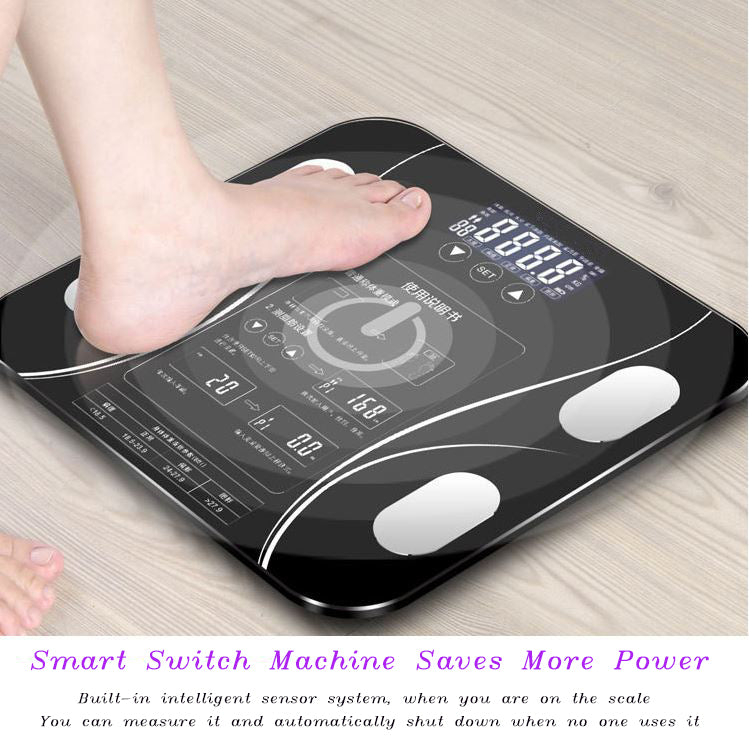 Báscula Digital Inteligente con Análisis Corporal – Vidrio Templado Negro