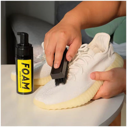Kit de Limpieza para Zapatos BIKI | Espuma Limpiadora con Cepillo y Paño