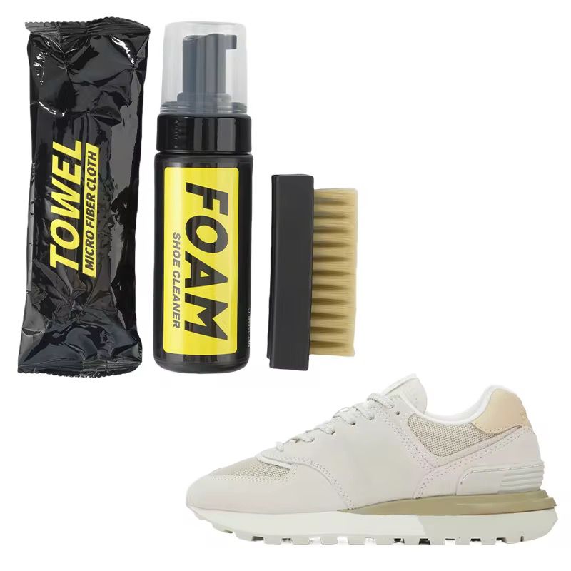 Kit de Limpieza para Zapatos BIKI | Espuma Limpiadora con Cepillo y Paño