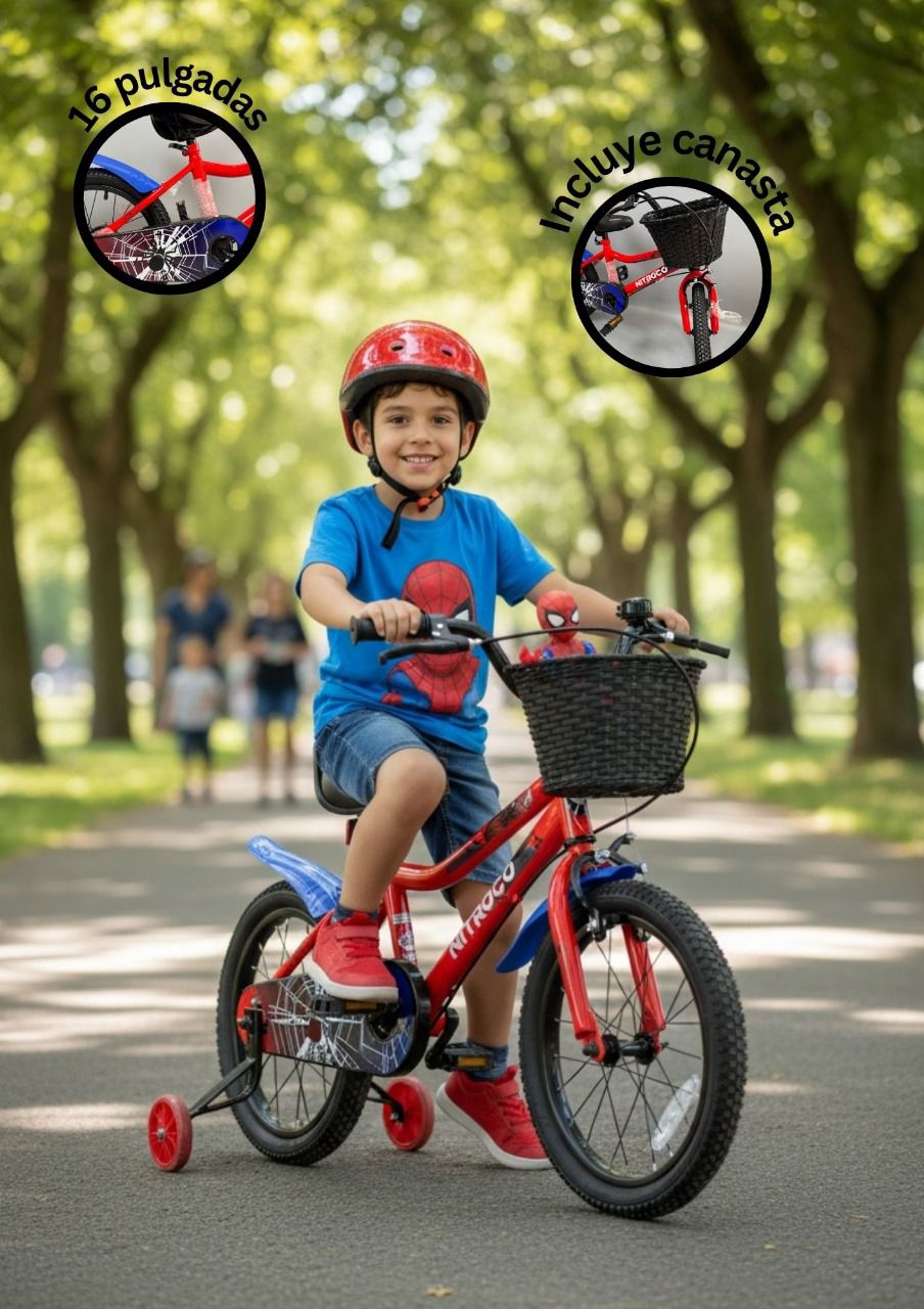 Bicicleta Infantil 20" Estilo Deportivo con Canasta