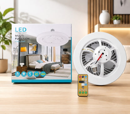 Ventilador LED de Techo 3 en 1 con Control Remoto – Bombillo Ventilador
