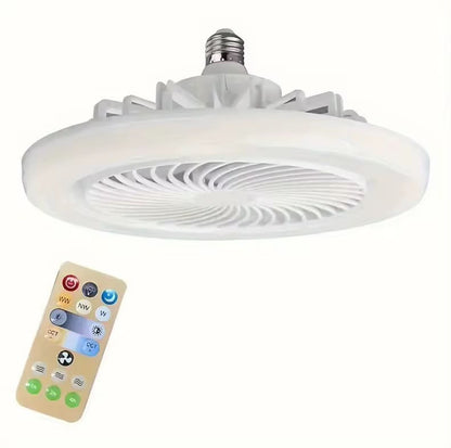 Ventilador LED de Techo 3 en 1 con Control Remoto – Bombillo Ventilador