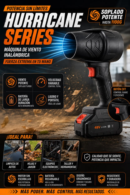 Soplador Turbofán Inalámbrico Serie Huracán – 48V