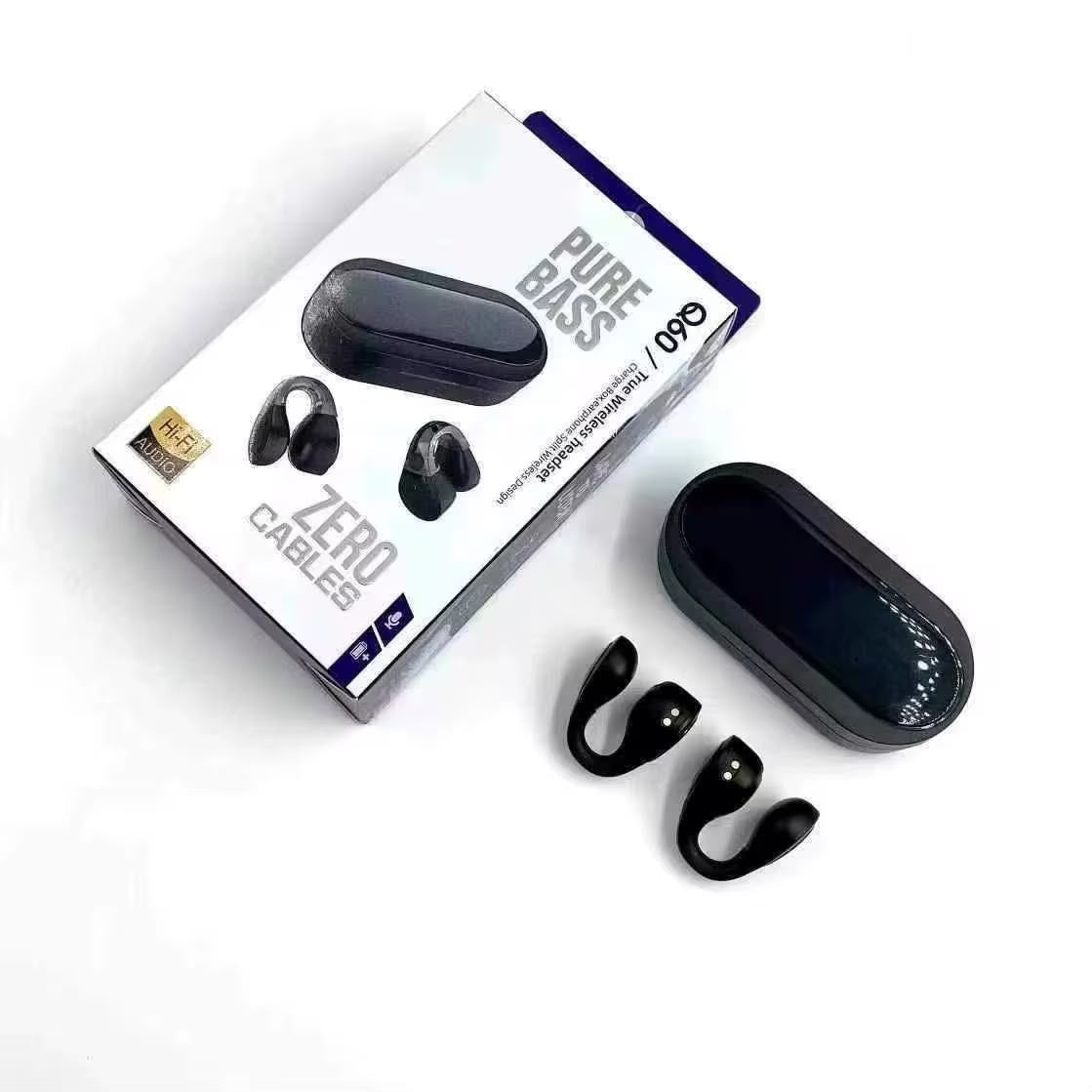 Audífonos Inalámbricos Q60 TWS Pure Bass – Open-Ear Clip-On