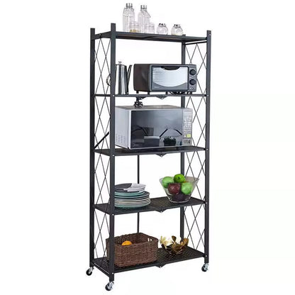 Estante Multiusos Plegable 5 Niveles con Ruedas – 160x71 cm