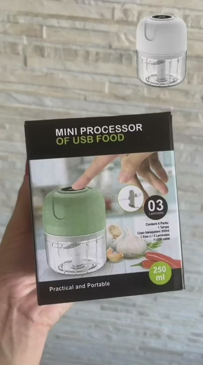 Mini Procesador Eléctrico Recargable